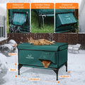 Heated Cat House for Outdoor Winter, 100% Waterproof, Safe Escape Door, Fully Insulated Outdoor Cat Shelter with Heater for Feral Barn Cats and Kittens